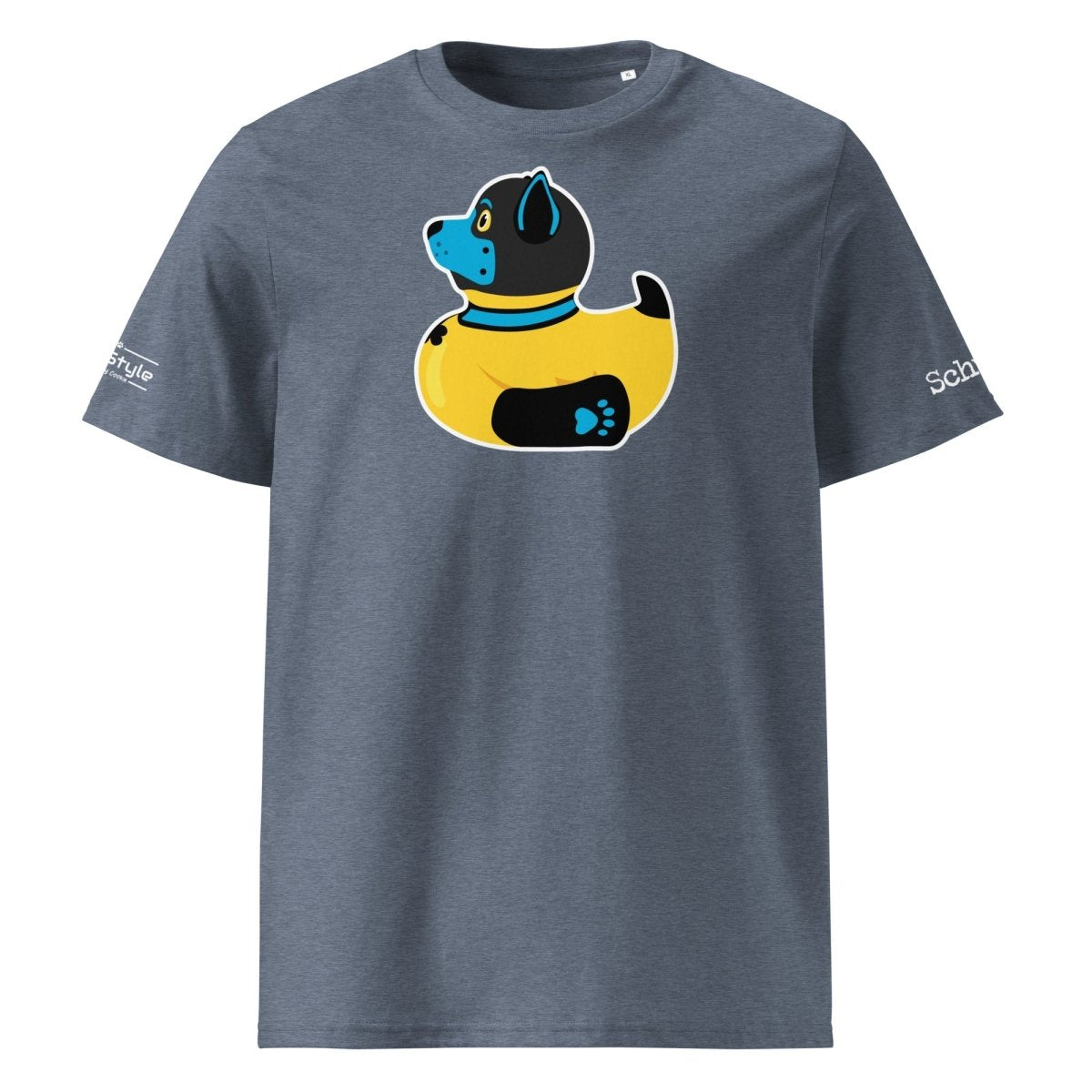 PupStyle + SchwuZ | Puppy Duck / Blue | T-Shirt Dark Heather Blue PupStyle