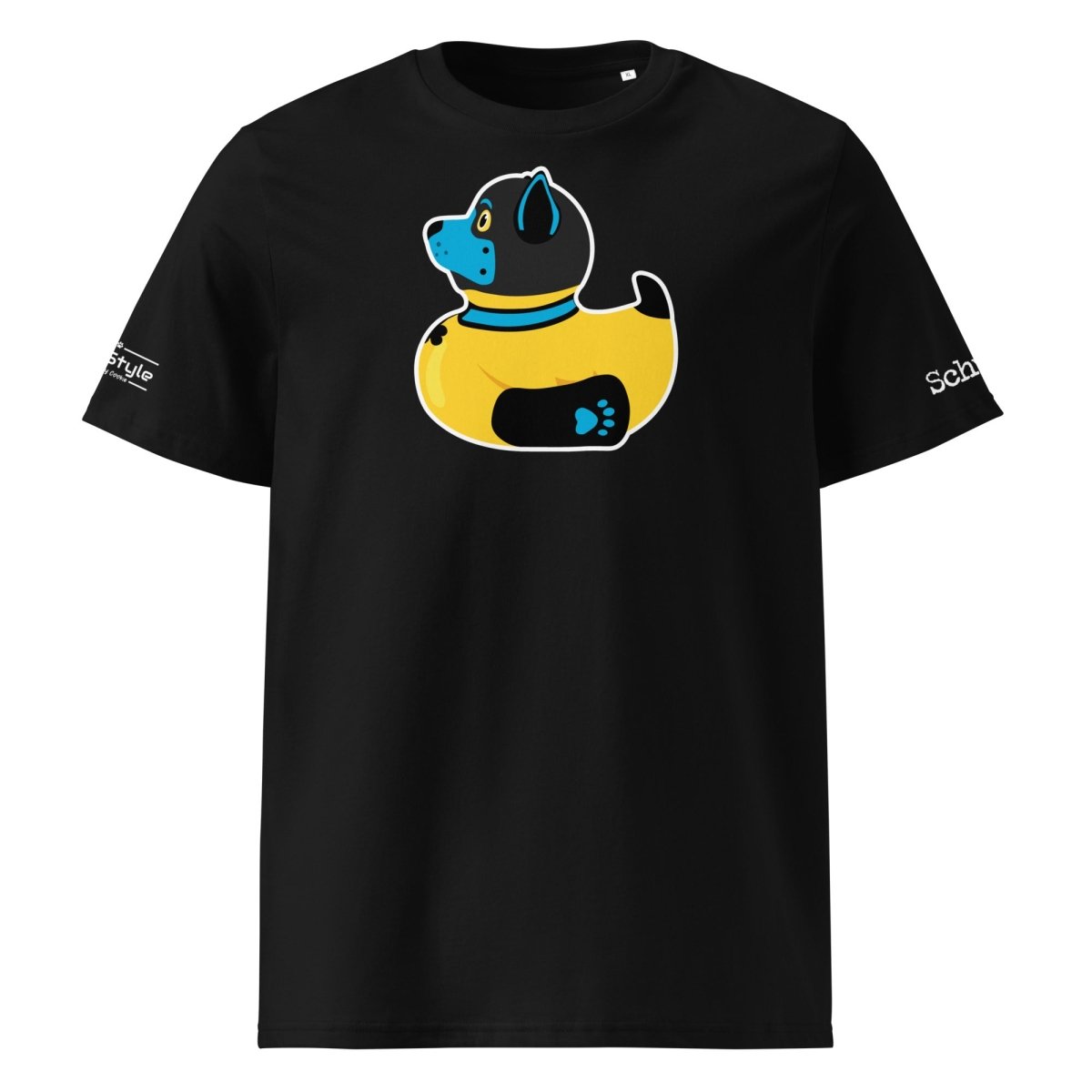 PupStyle + SchwuZ | Puppy Duck / Blue | T-Shirt Black PupStyle