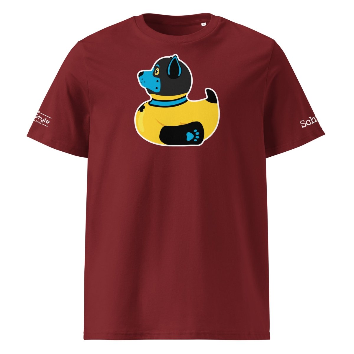 PupStyle + SchwuZ | Puppy Duck / Blue | T-Shirt Burgundy PupStyle