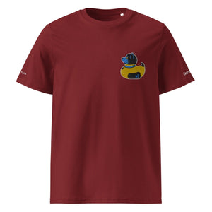 PupStyle + SchwuZ | Puppy Duck / Blue | T-Shirt bestickt Burgundy PupStyle