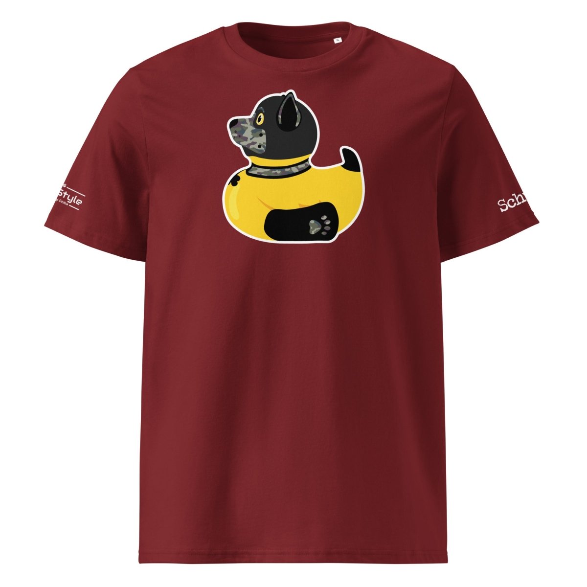 PupStyle + SchwuZ | Puppy Duck / Camouflage | T-Shirt Burgundy PupStyle