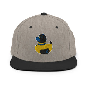 PupStyle + SchwuZ | Puppy Duck / Dark Blue | Snapback Cap Heather Black PupStyle + SchwuZ