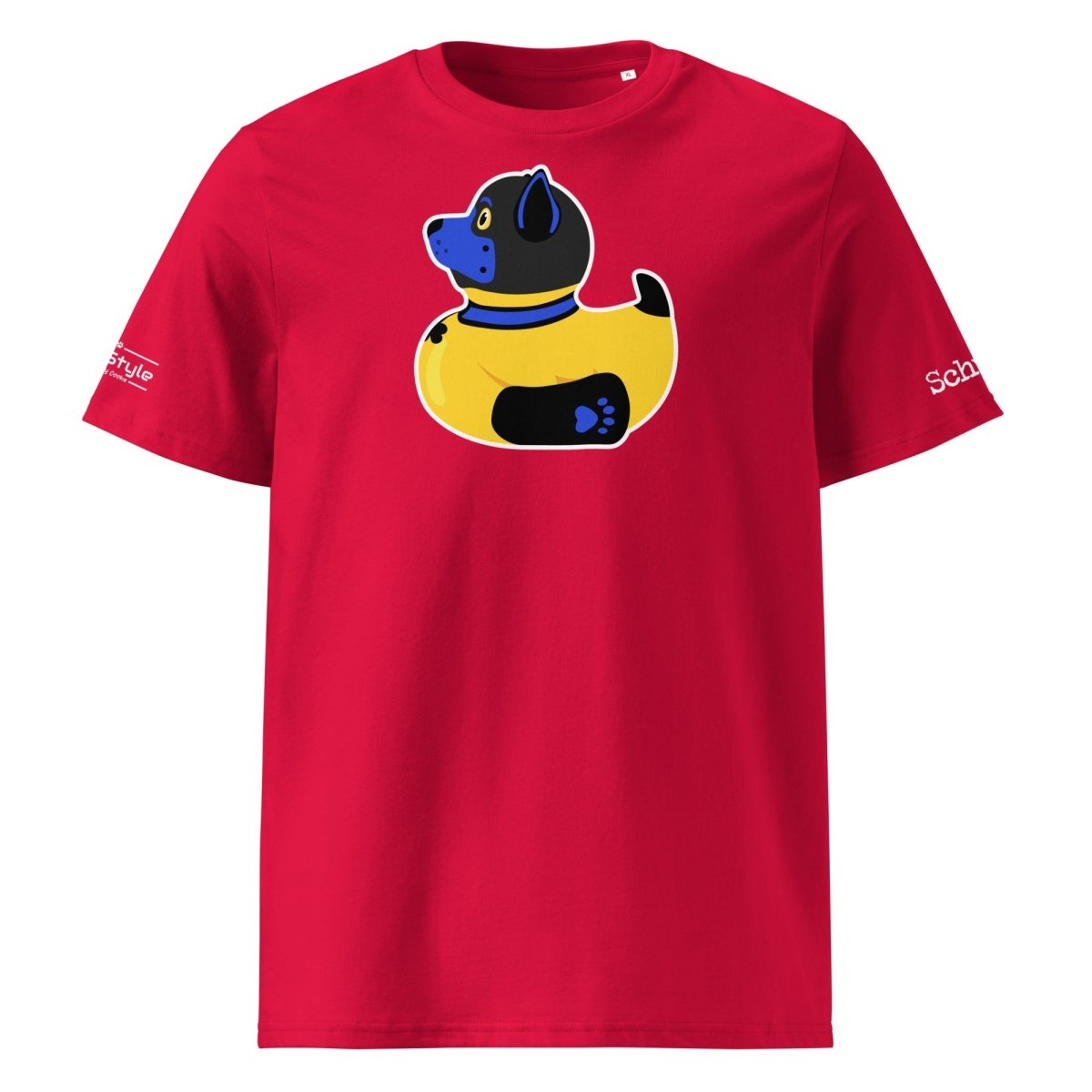 PupStyle + SchwuZ | Puppy Duck / Dark Blue | T-Shirt Red PupStyle