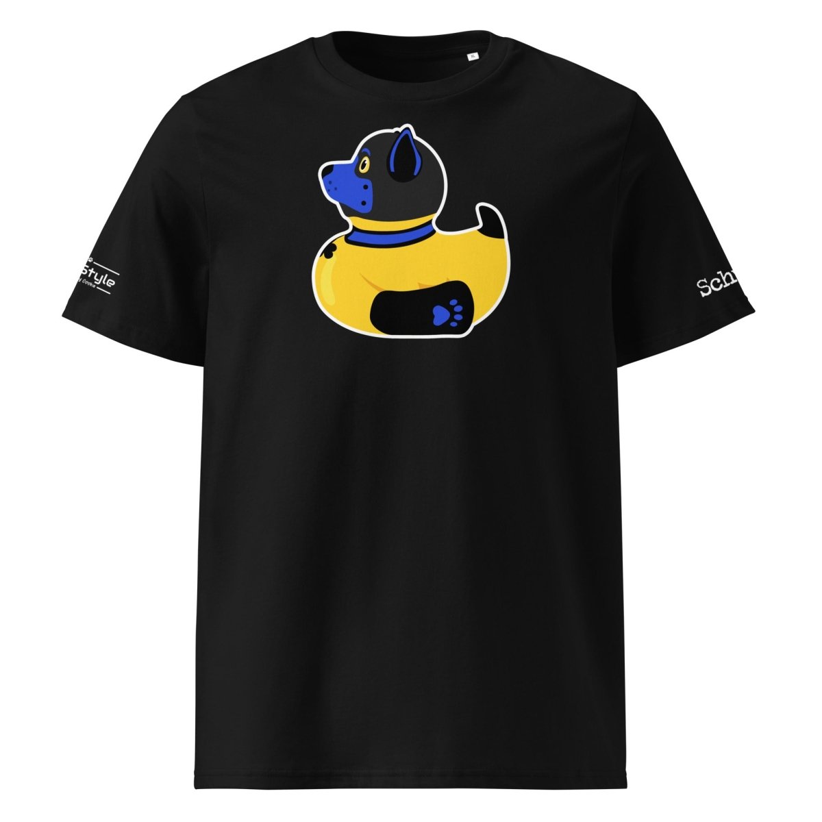 PupStyle + SchwuZ | Puppy Duck / Dark Blue | T-Shirt Black PupStyle