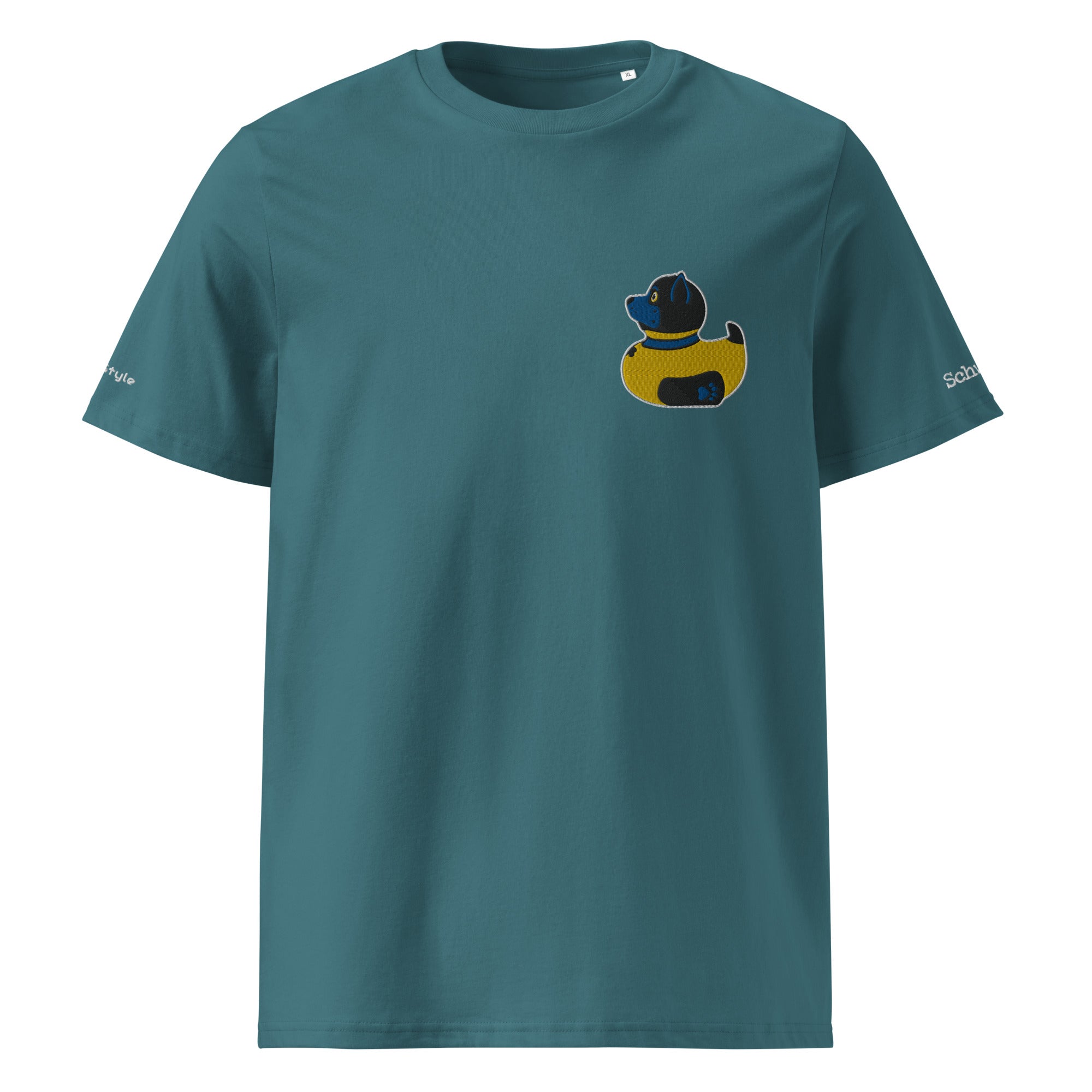 PupStyle + SchwuZ | Puppy Duck / Dark Blue | T-Shirt bestickt - PupStyle