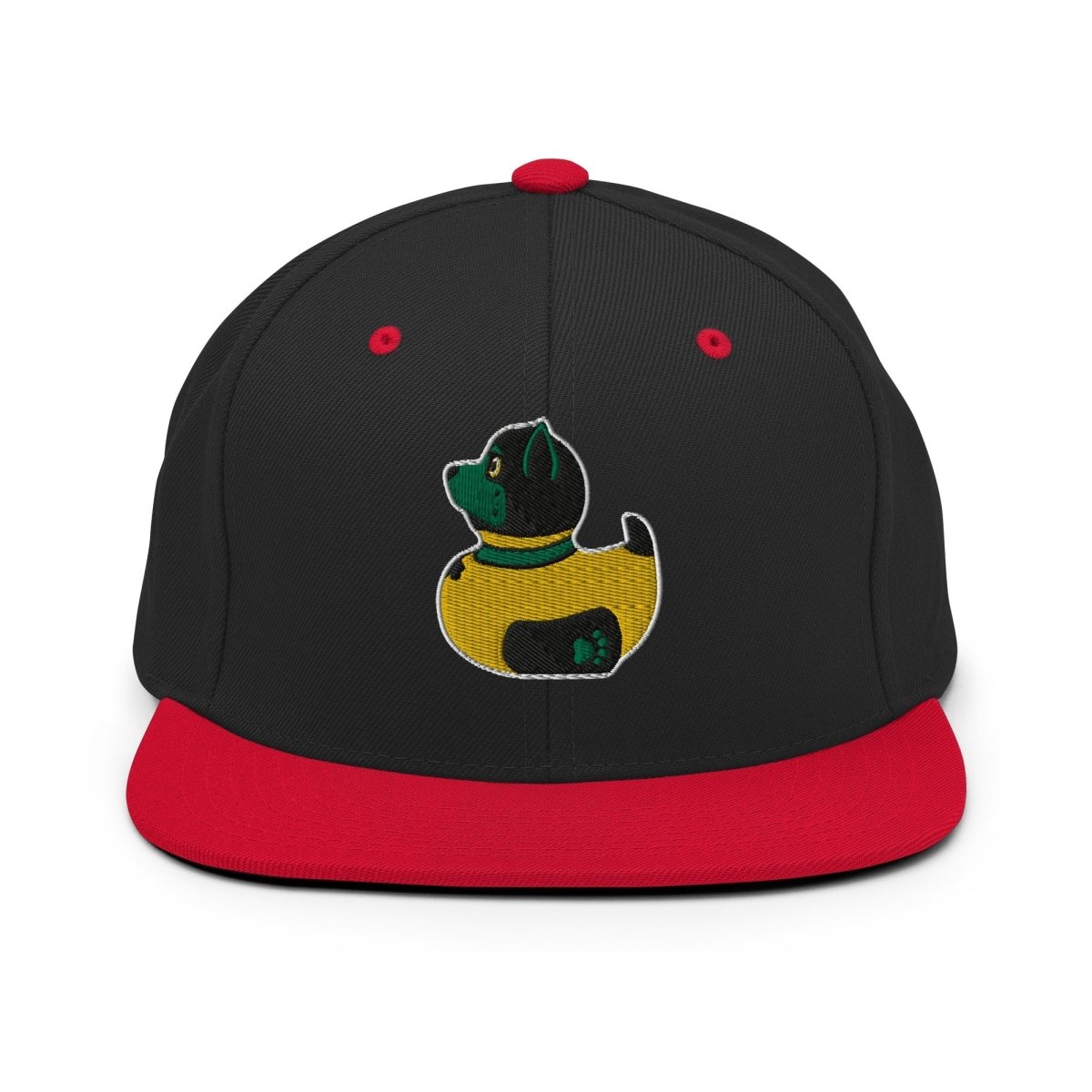 PupStyle + SchwuZ | Puppy Duck / Dark Green | Snapback Cap Black Red PupStyle