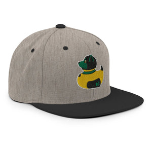 PupStyle + SchwuZ | Puppy Duck / Dark Green | Snapback Cap Heather Black PupStyle