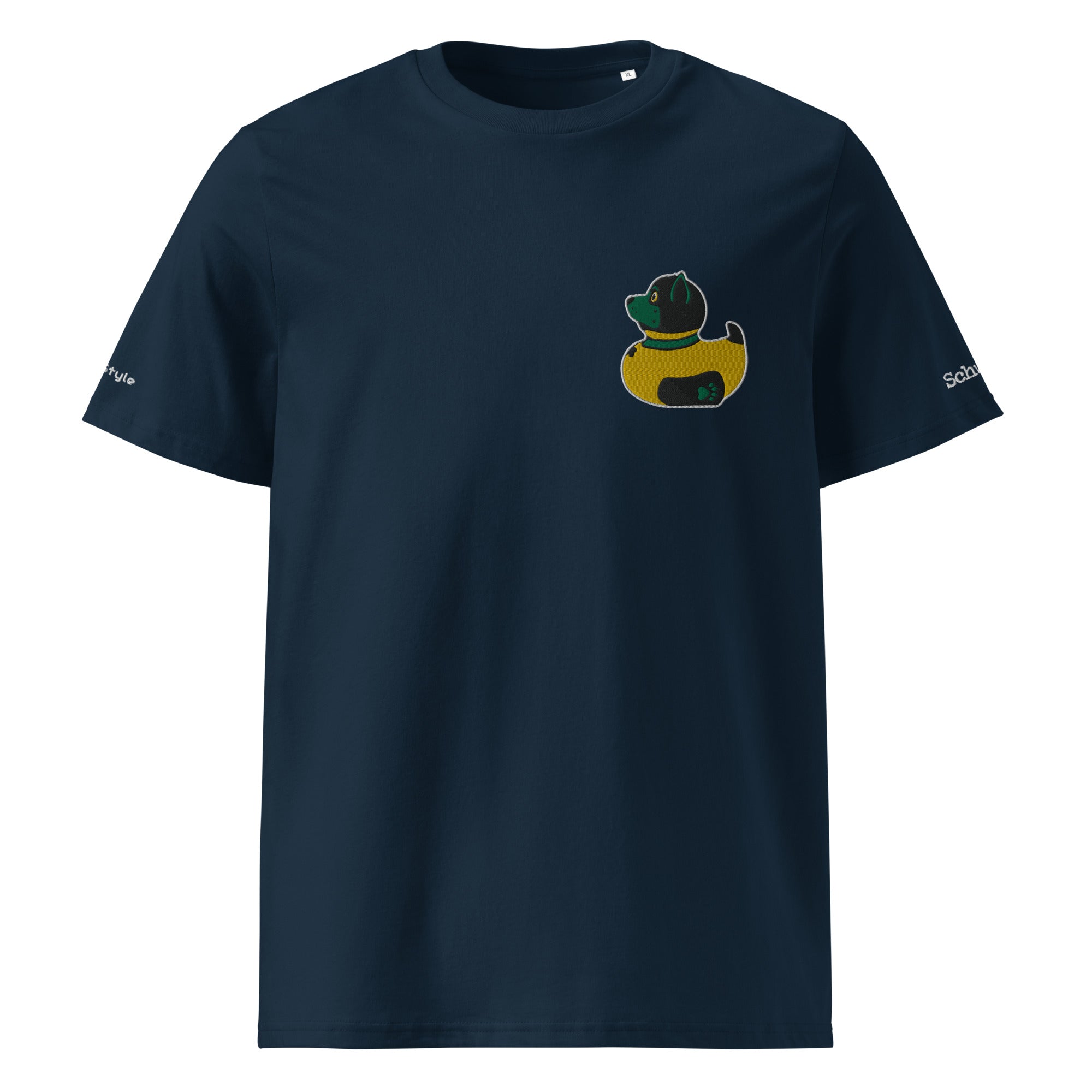 PupStyle + SchwuZ | Puppy Duck / Dark Green | T-Shirt bestickt - PupStyle