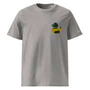 PupStyle + SchwuZ | Puppy Duck / Dark Green | T-Shirt bestickt Heather Grey PupStyle + SchwuZ