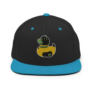 PupStyle + SchwuZ | Puppy Duck / Green | Snapback Cap Black Teal PupStyle + SchwuZ