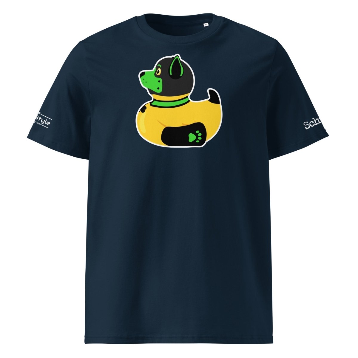 PupStyle + SchwuZ | Puppy Duck / Green | T-Shirt French Navy PupStyle