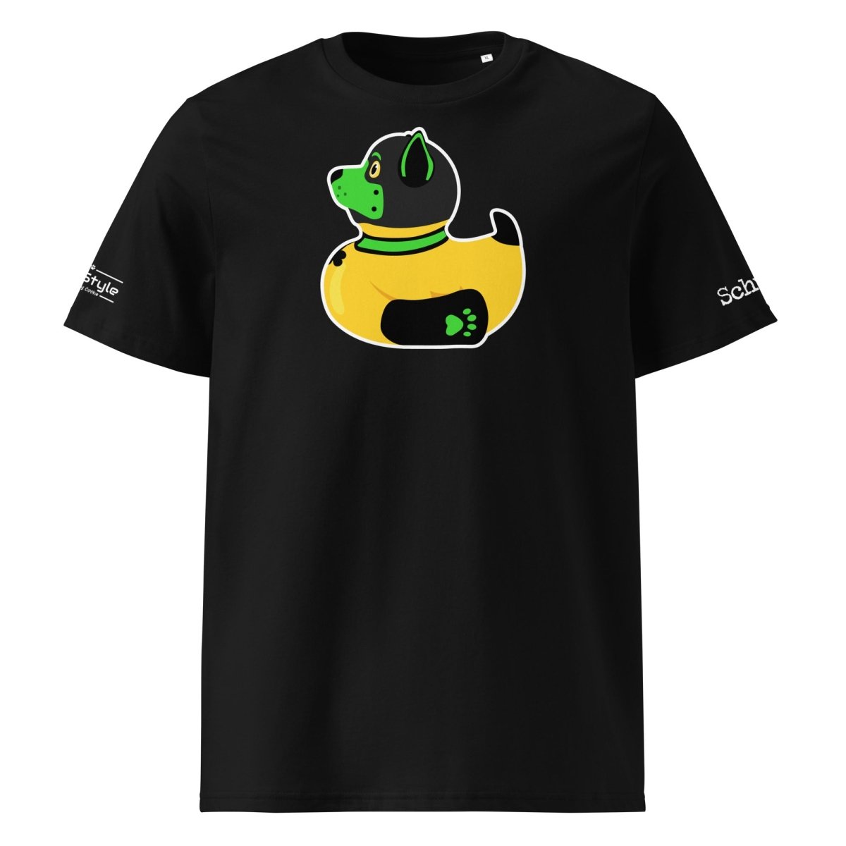 PupStyle + SchwuZ | Puppy Duck / Green | T-Shirt Black PupStyle
