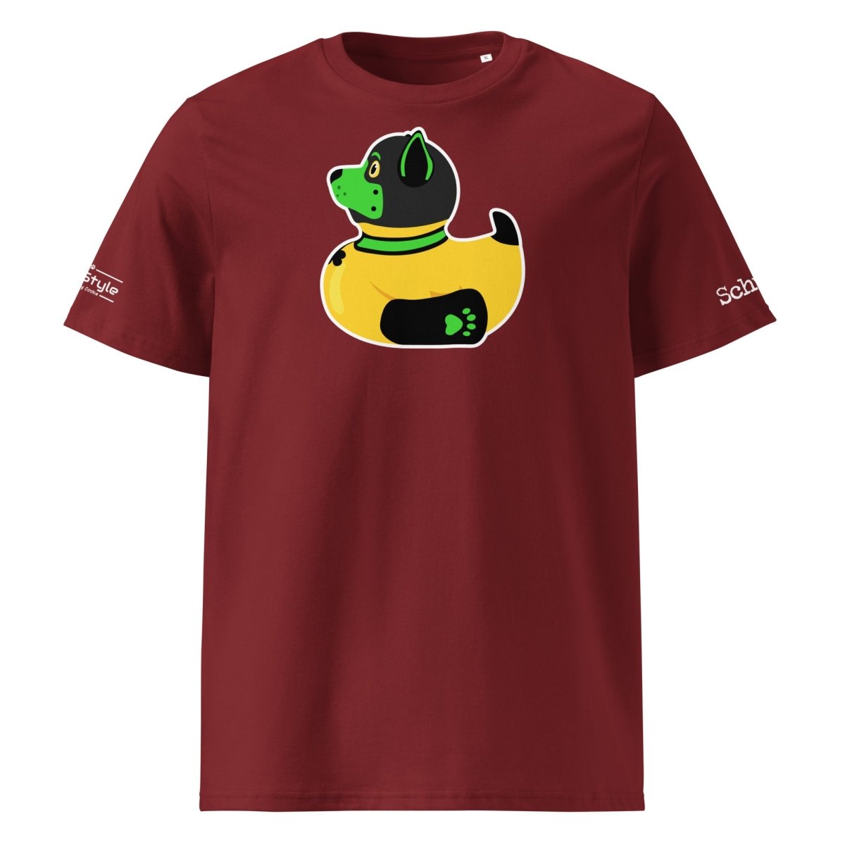 PupStyle + SchwuZ | Puppy Duck / Green | T-Shirt Burgundy PupStyle