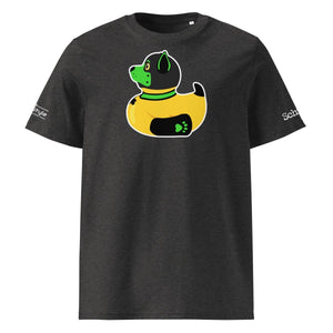 PupStyle + SchwuZ | Puppy Duck / Green | T-Shirt Dark Heather Grey PupStyle