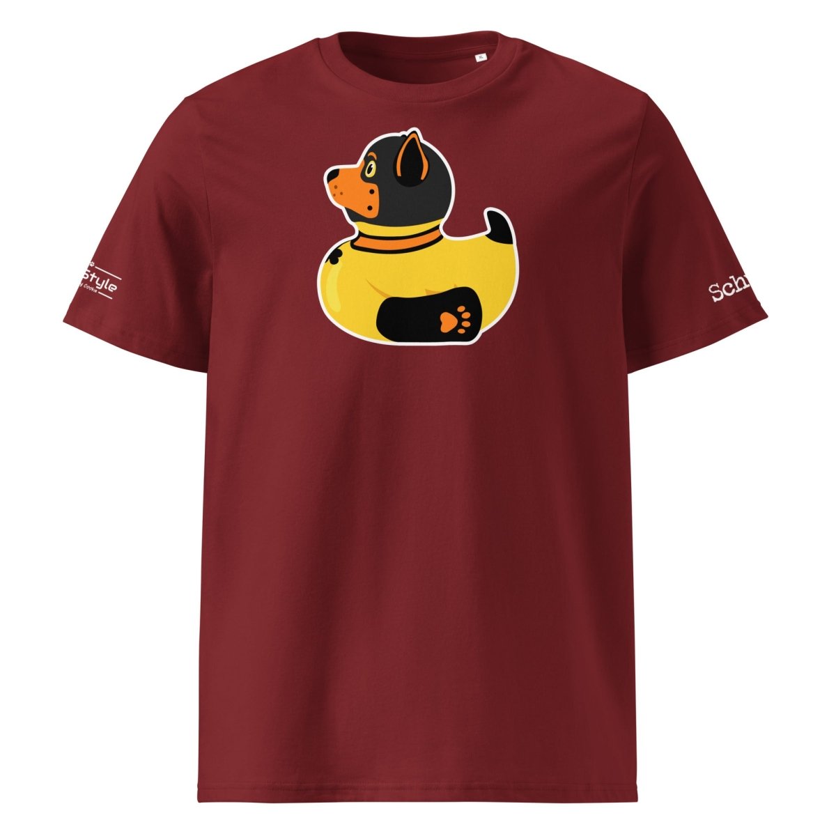 PupStyle + SchwuZ | Puppy Duck / Orange | T-Shirt Burgundy PupStyle
