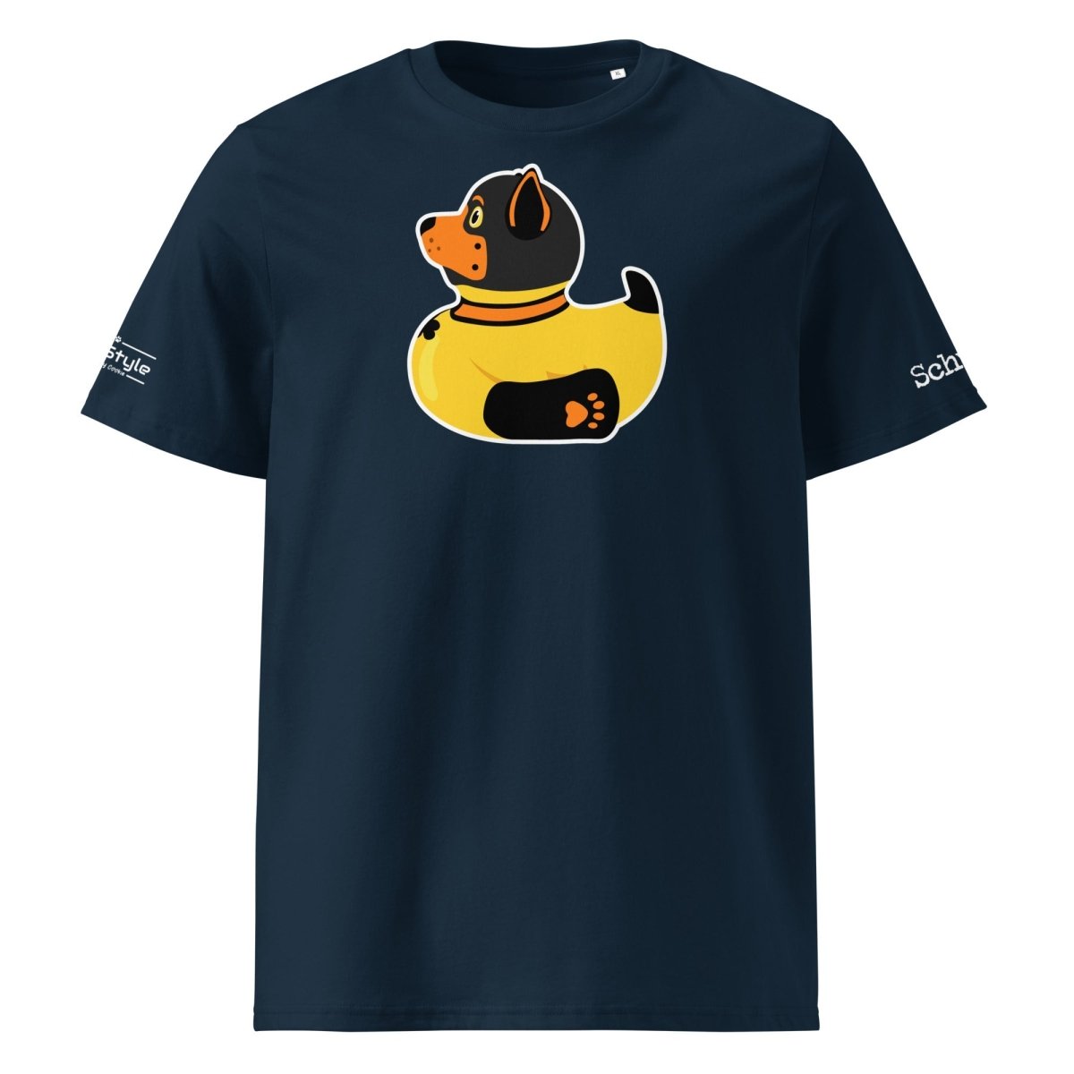 PupStyle + SchwuZ | Puppy Duck / Orange | T-Shirt French Navy PupStyle