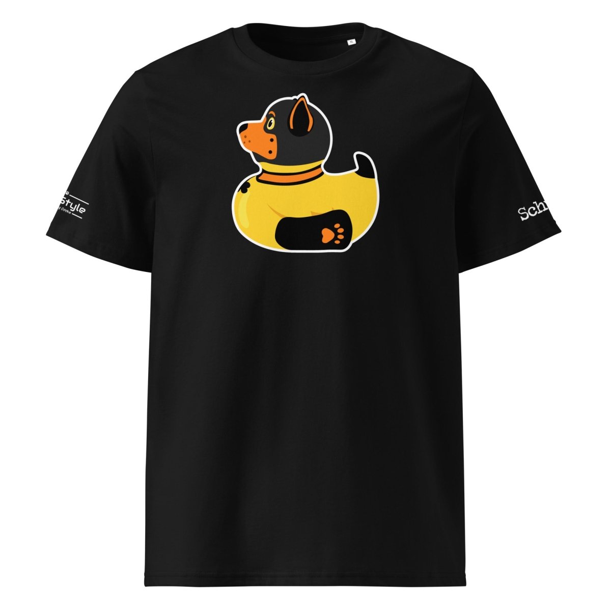 PupStyle + SchwuZ | Puppy Duck / Orange | T-Shirt Black PupStyle