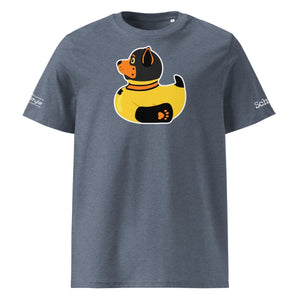 PupStyle + SchwuZ | Puppy Duck / Orange | T-Shirt Dark Heather Blue PupStyle