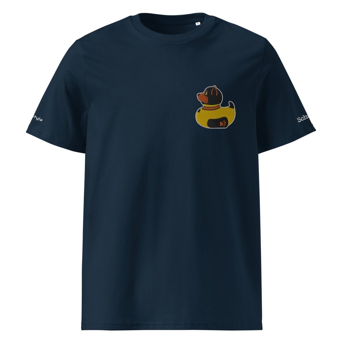 PupStyle + SchwuZ | Puppy Duck / Orange | T-Shirt bestickt French Navy PupStyle