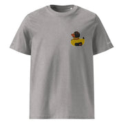 PupStyle + SchwuZ | Puppy Duck / Orange | T-Shirt bestickt Heather Grey PupStyle