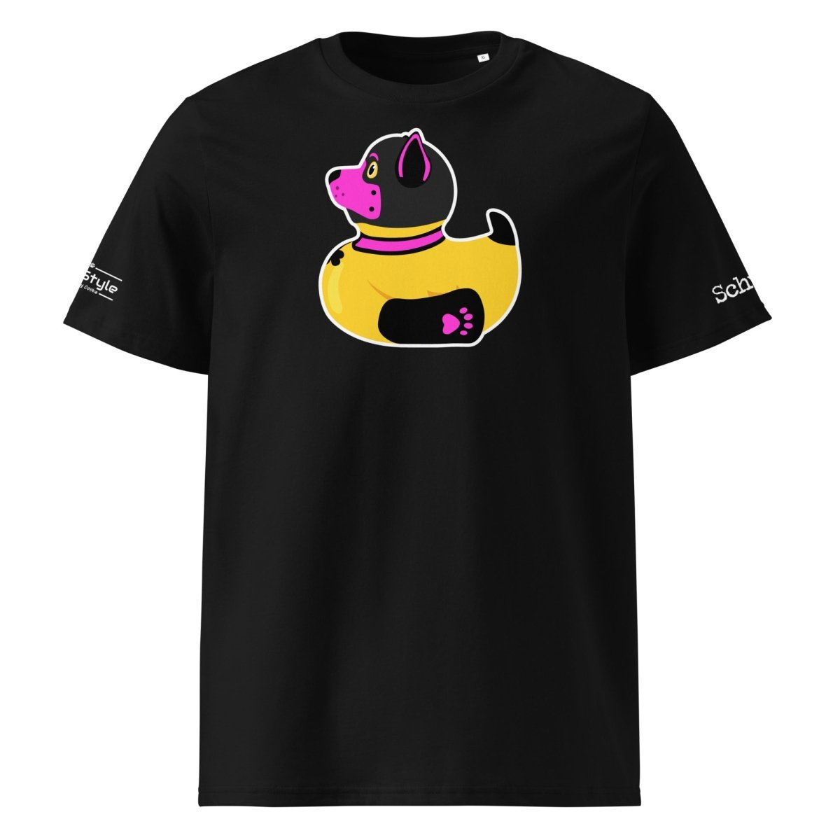 PupStyle + SchwuZ | Puppy Duck / Pink | T-Shirt Black PupStyle
