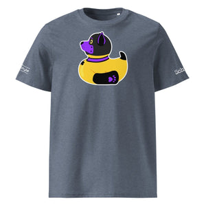 PupStyle + SchwuZ | Puppy Duck / Purple | T-Shirt Dark Heather Blue PupStyle