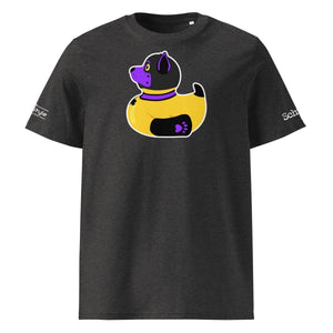 PupStyle + SchwuZ | Puppy Duck / Purple | T-Shirt Dark Heather Grey PupStyle