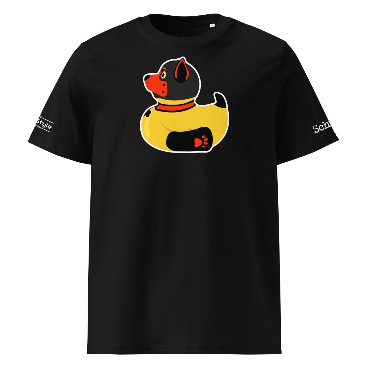 PupStyle + SchwuZ | Puppy Duck / Red | T-Shirt Black PupStyle