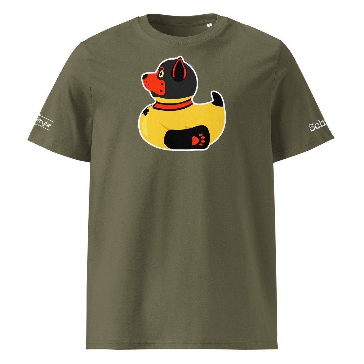 PupStyle + SchwuZ | Puppy Duck / Red | T-Shirt Khaki PupStyle