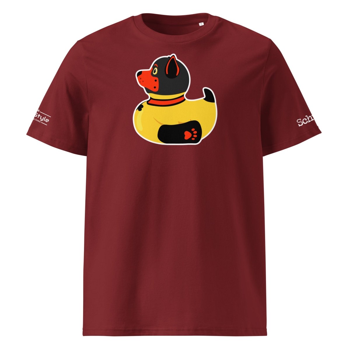 PupStyle + SchwuZ | Puppy Duck / Red | T-Shirt Burgundy PupStyle