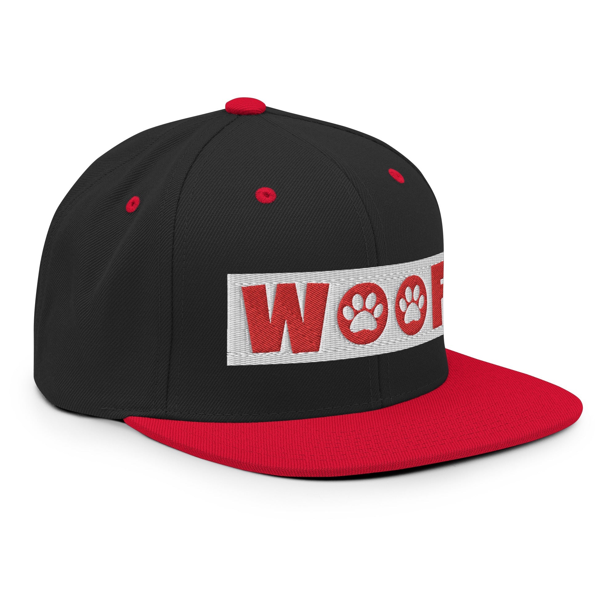 PupStyle | Woof / Red | Snapback Cap - PupStyle