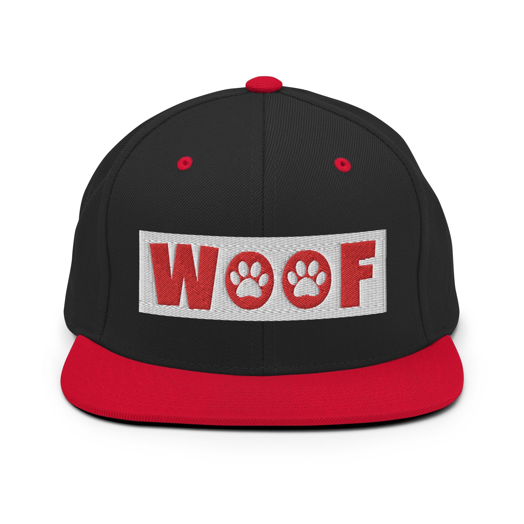 PupStyle | Woof / Red | Snapback Cap - PupStyle