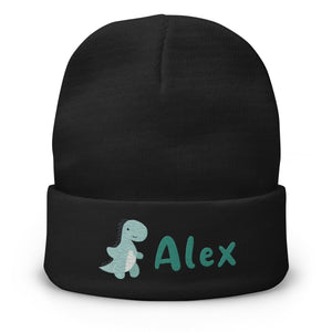 SnugglePlanet | Custom-Name / Dino | Beanie Black SnugglePlanet