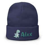 SnugglePlanet | Custom-Name / Dino | Beanie Navy Blue SnugglePlanet
