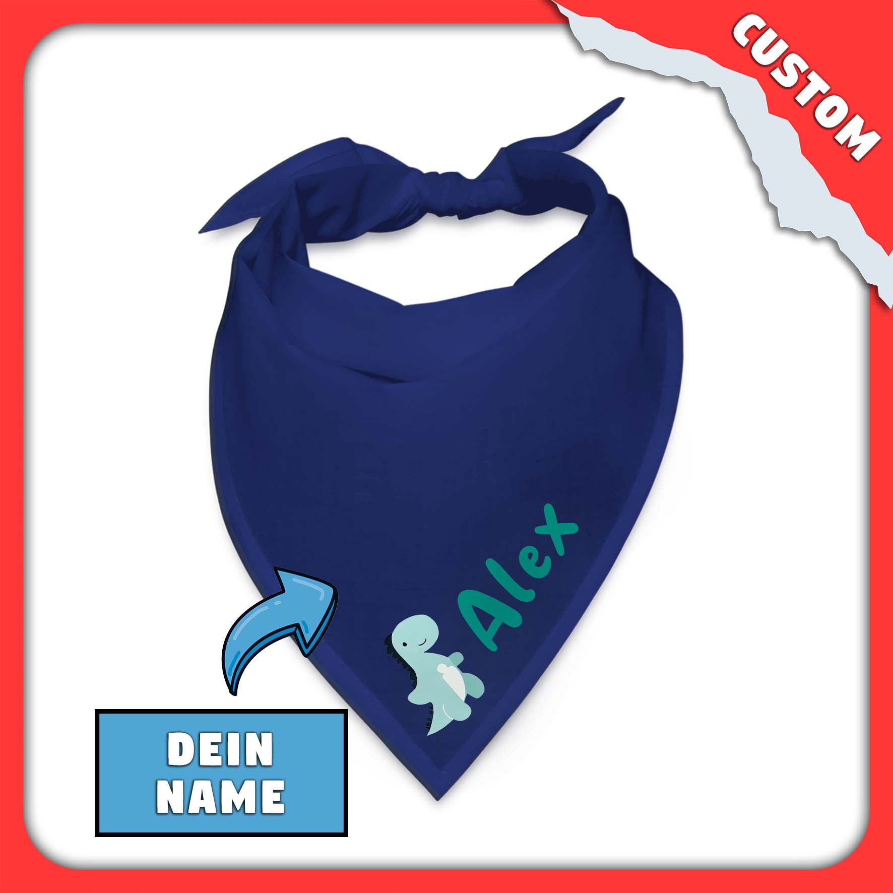 SnugglePlanet | Custom - Name / Dino | Premium Bandana - PupStyle