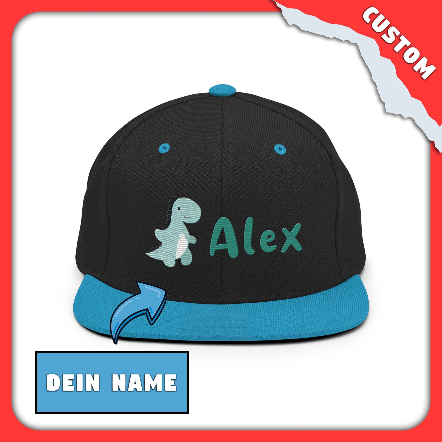 SnugglePlanet | Custom - Name / Dino | Snapback Cap - PupStyle