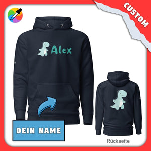 SnugglePlanet | Custom-Name / Dino V2 | Hoodie Navy Blazer SnugglePlanet