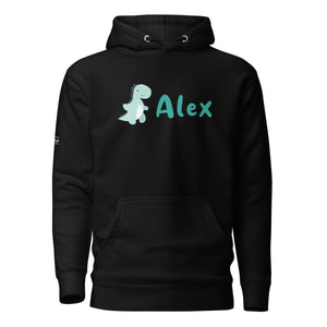 SnugglePlanet | Custom-Name / Dino V2 | Hoodie Black SnugglePlanet