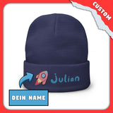 SnugglePlanet | Custom-Name / Galaxy | Beanie Navy Blue SnugglePlanet