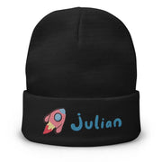 SnugglePlanet | Custom-Name / Galaxy | Beanie Black SnugglePlanet