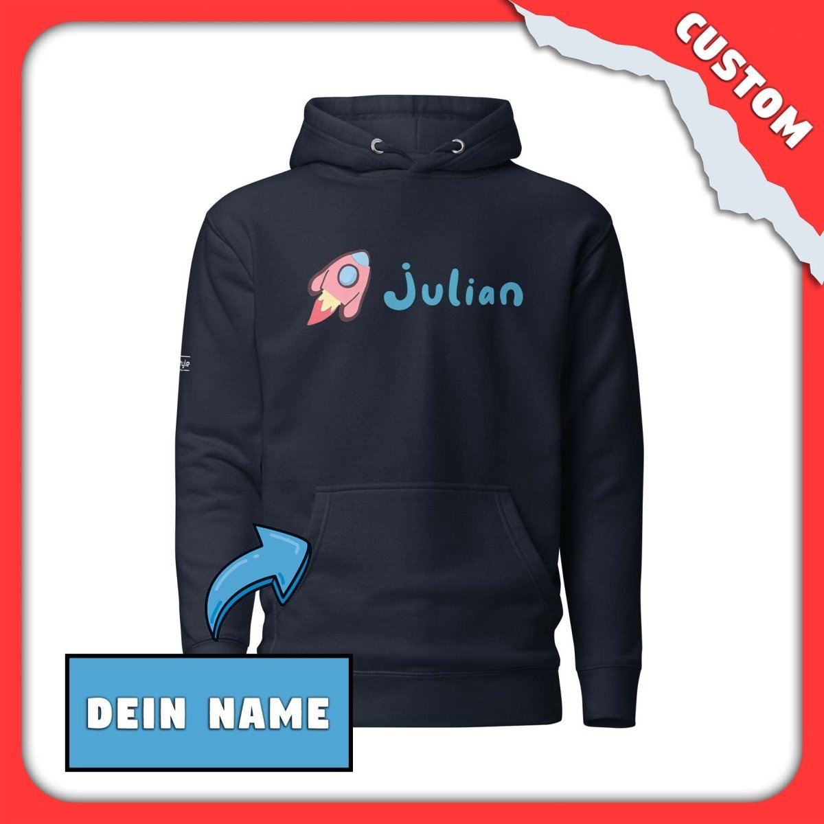SnugglePlanet | Custom-Name / Space | Hoodie Navy Blazer SnugglePlanet
