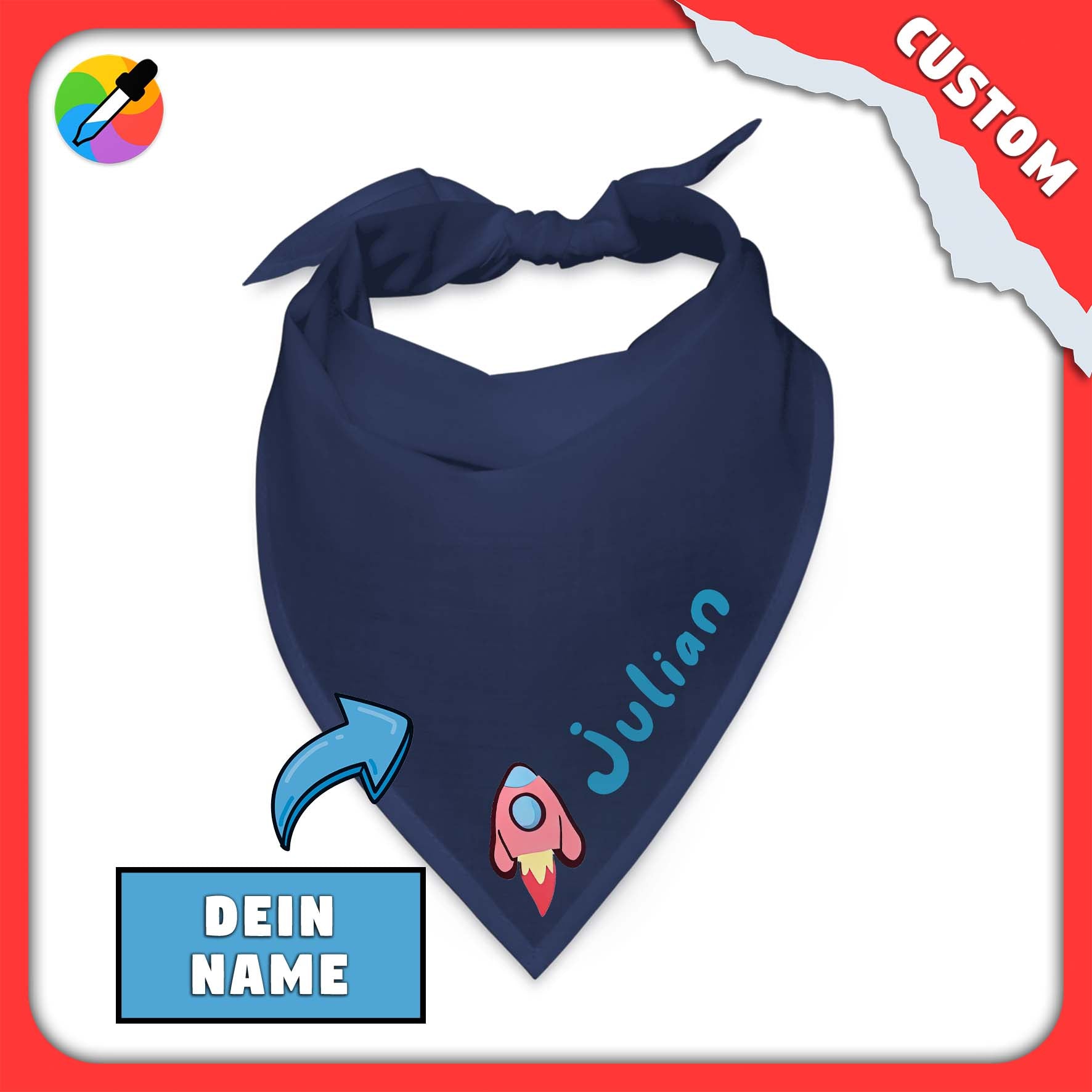 SnugglePlanet | Custom - Name / Space | Premium Bandana - PupStyle