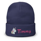 SnugglePlanet | Custom-Name / Unicorn | Beanie Navy Blue SnugglePlanet