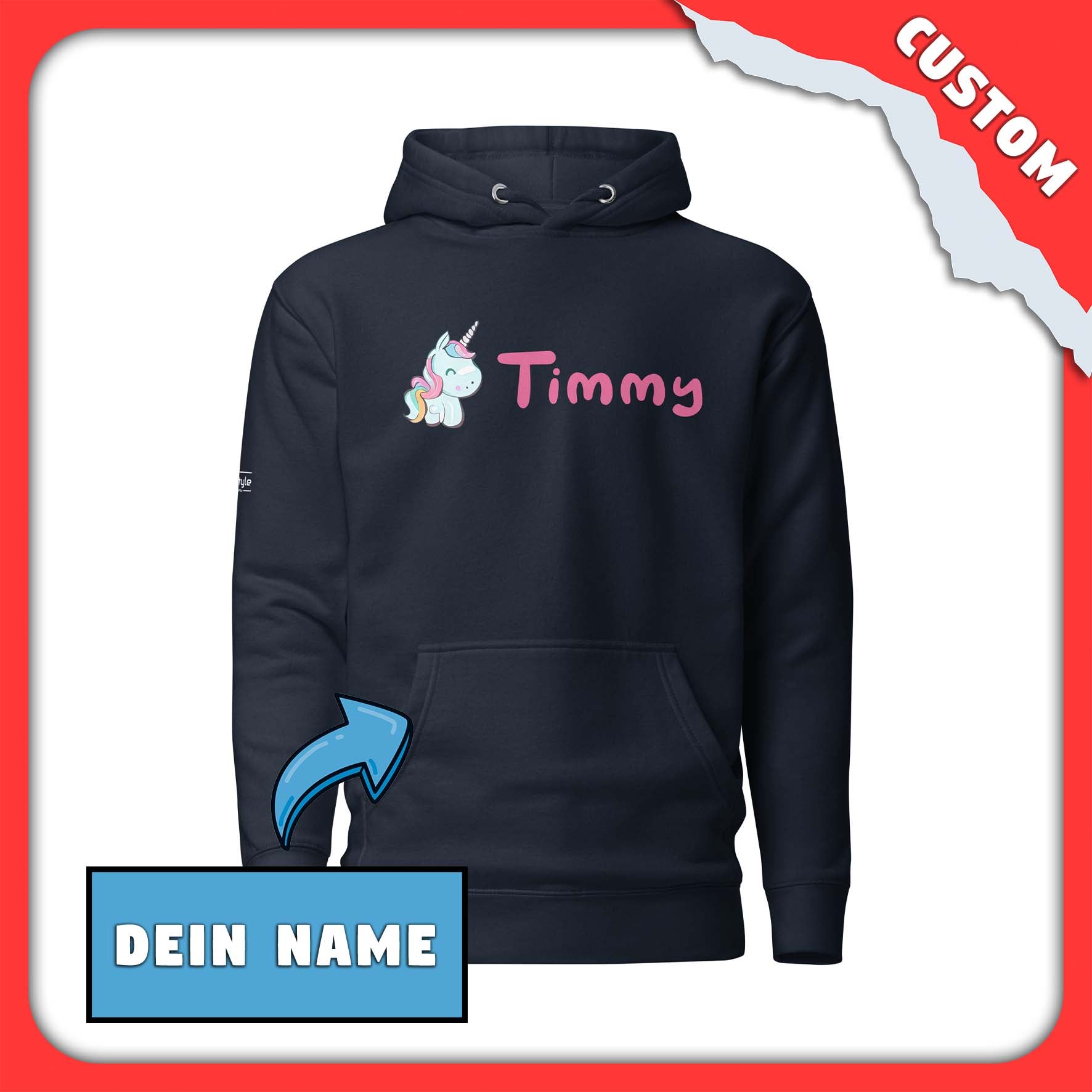 SnugglePlanet | Custom - Name / Unicorn | Hoodie - PupStyle