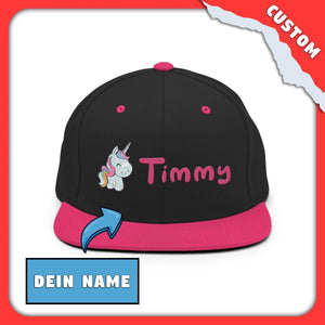 SnugglePlanet | Custom-Name / Unicorn | Snapback Cap Pink SnugglePlanet
