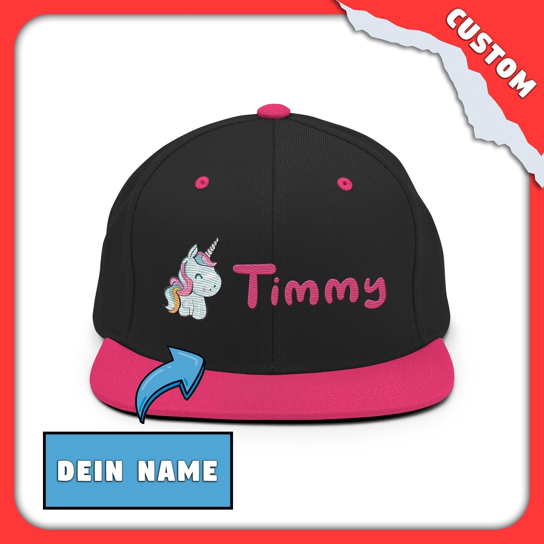 SnugglePlanet | Custom - Name / Unicorn | Snapback Cap - PupStyle