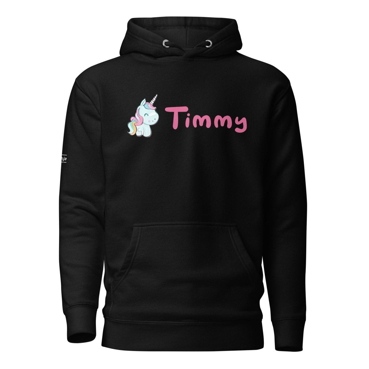 SnugglePlanet | Custom-Name / Unicorn V2 | Hoodie Black PupStyle