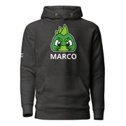 SnugglePlanet | PeekDino / Custom-Name | Hoodie Charcoal Heather SnugglePlanet