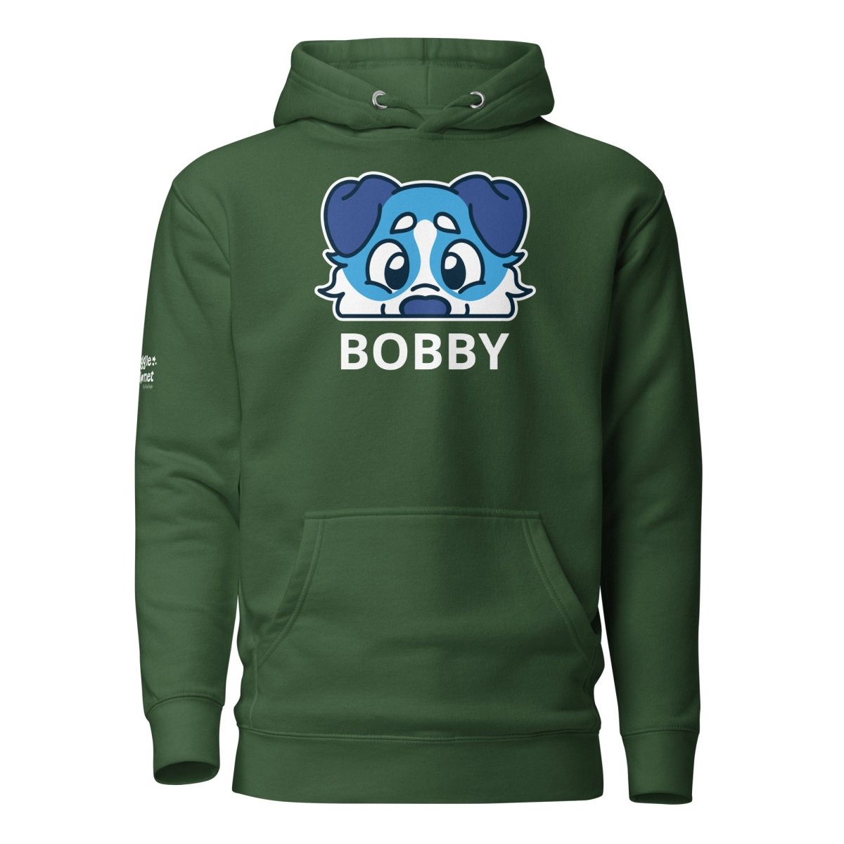 SnugglePlanet | PeekPuppy / Custom-Name | Hoodie Waldgrün SnugglePlanet