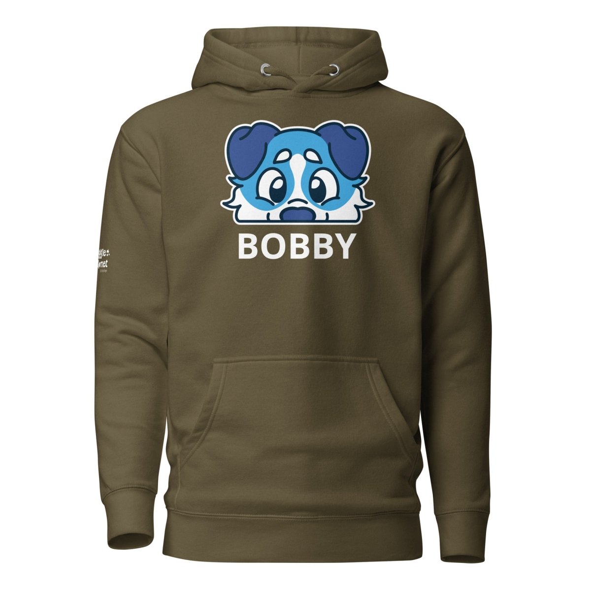 SnugglePlanet | PeekPuppy / Custom-Name | Hoodie Militärgrün SnugglePlanet